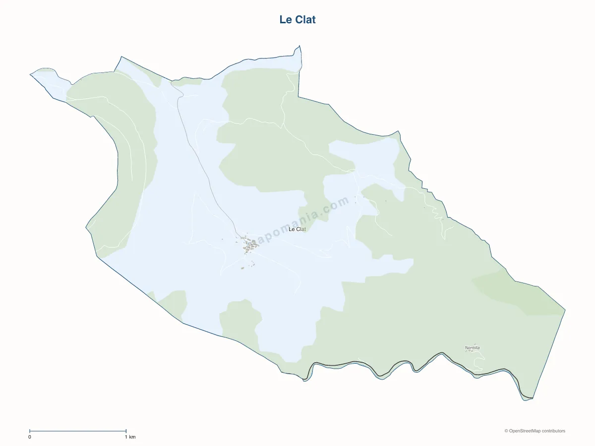 Carte de Le Clat à personnaliser