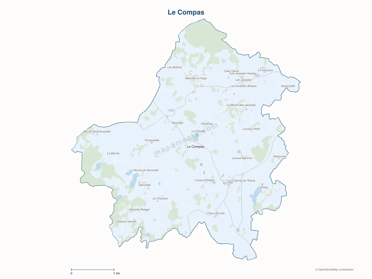 Carte de Le Compas à personnaliser