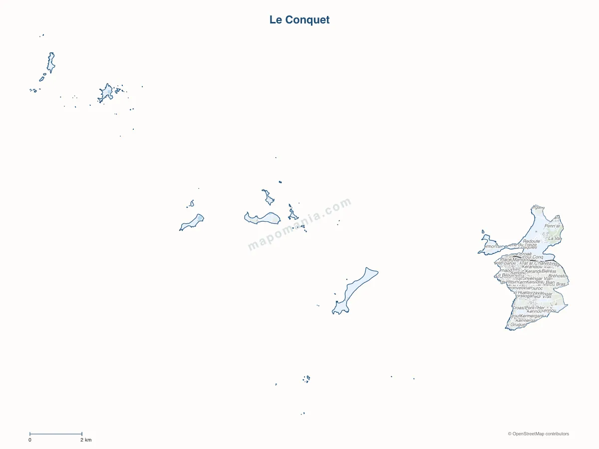 Carte de Le Conquet à personnaliser