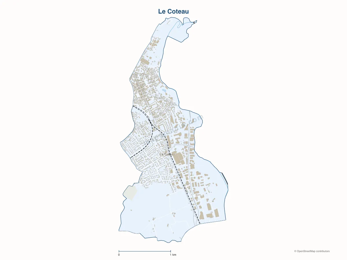Carte de Le Coteau à personnaliser