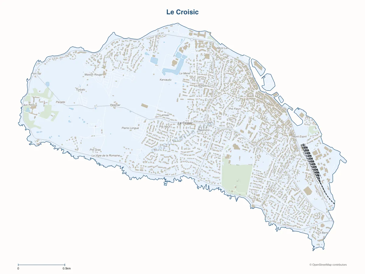 Carte de Le Croisic à personnaliser
