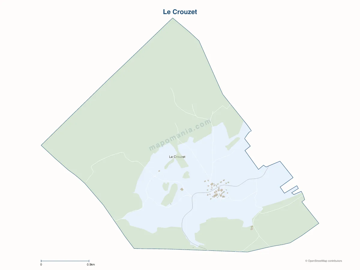 Carte de Le Crouzet à personnaliser