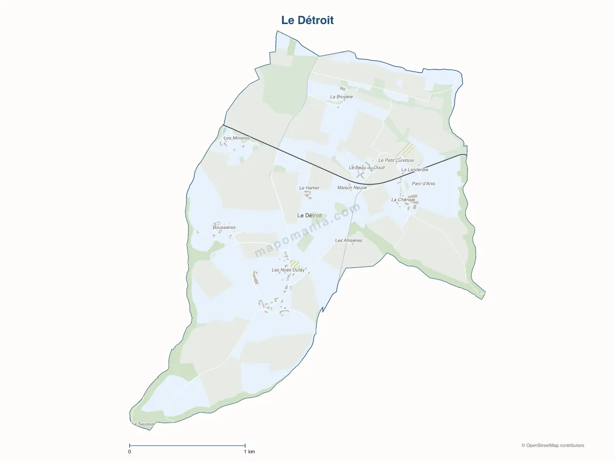 Carte de Le Détroit à personnaliser