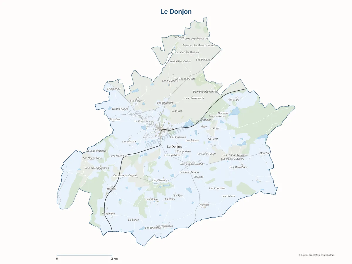 Carte de Le Donjon à personnaliser