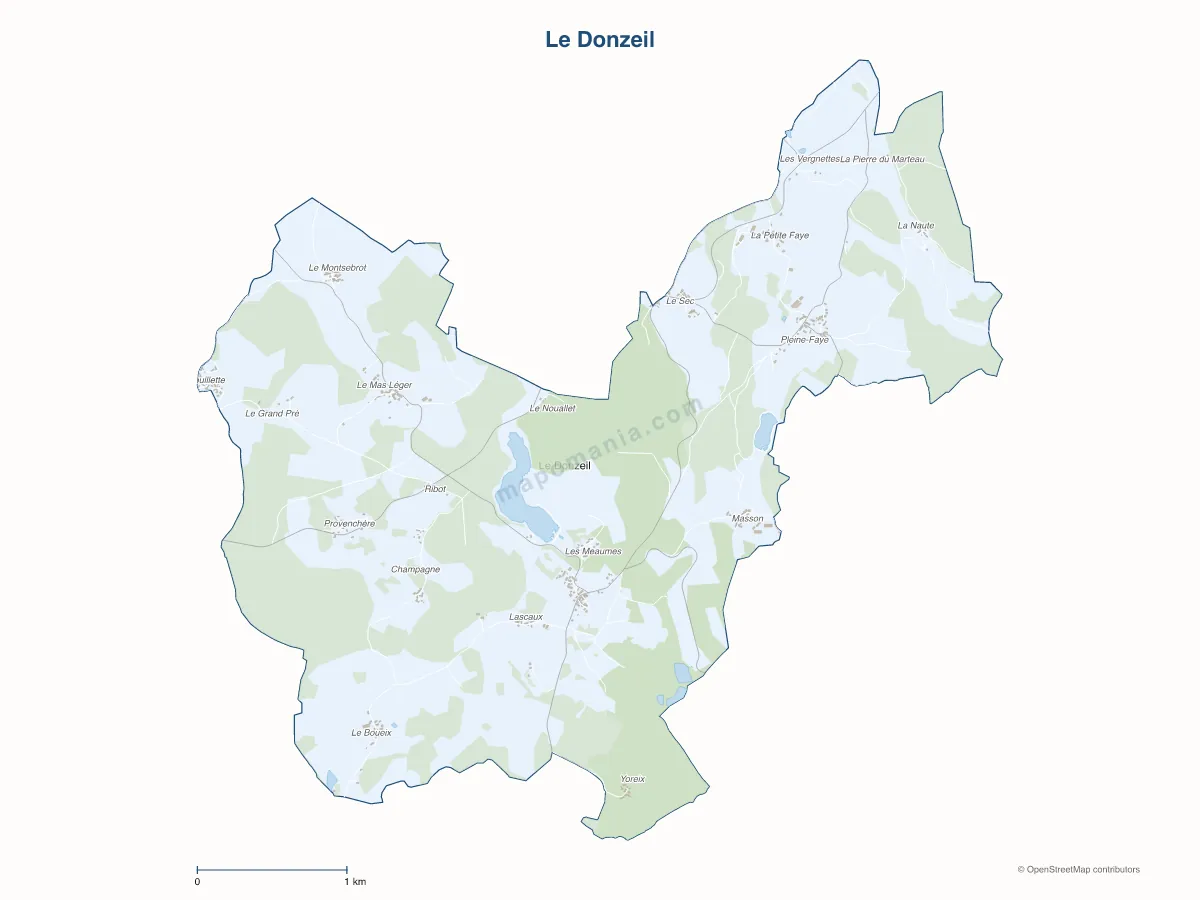 Carte de Le Donzeil à personnaliser