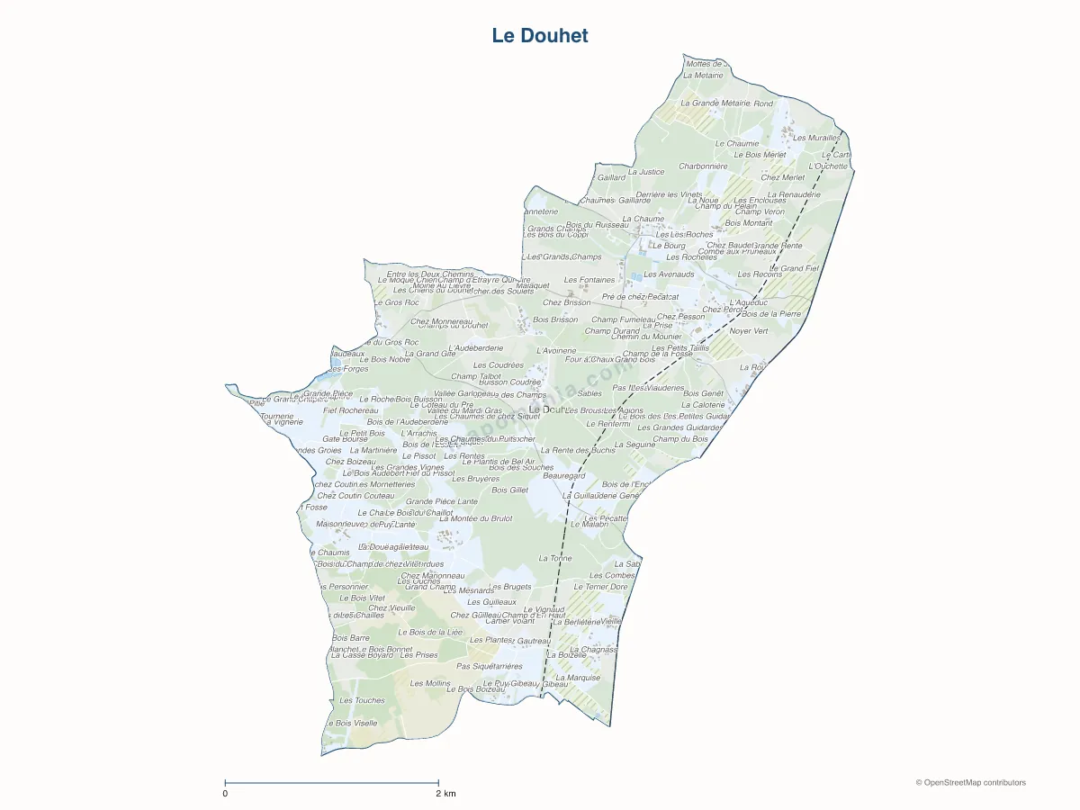 Carte de Le Douhet à personnaliser