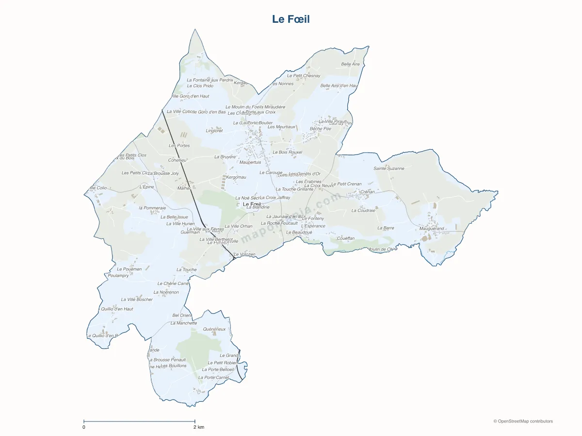 Carte de Le Fœil à personnaliser