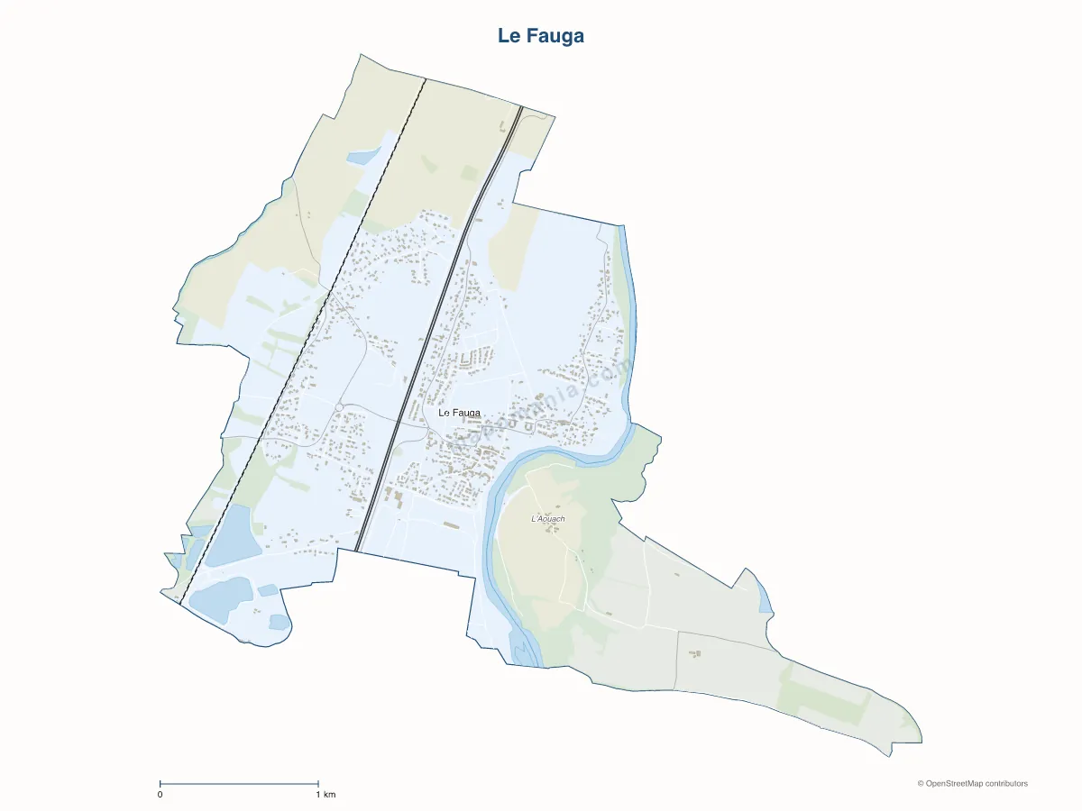 Carte de Le Fauga à personnaliser