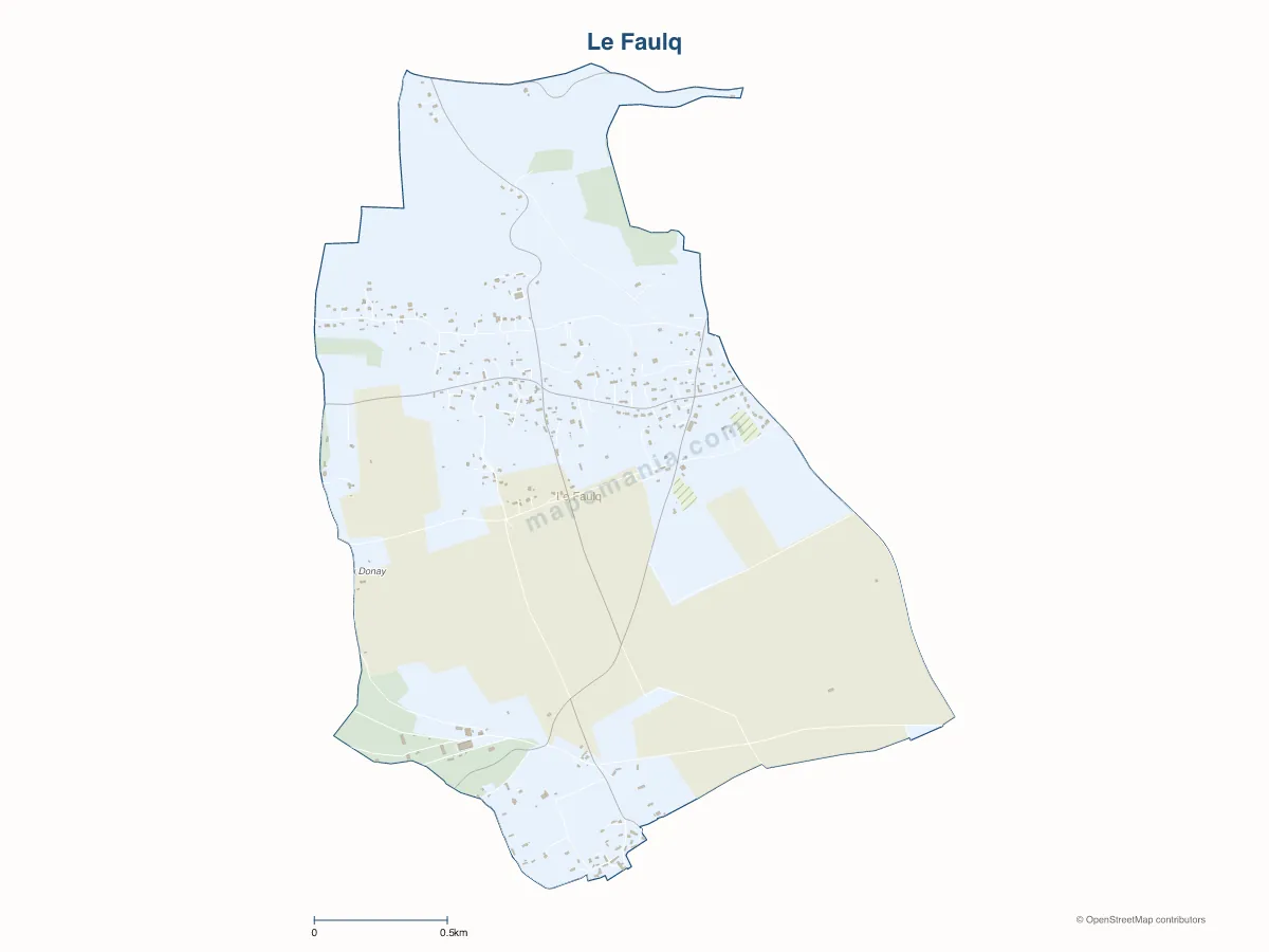 Carte de Le Faulq à personnaliser