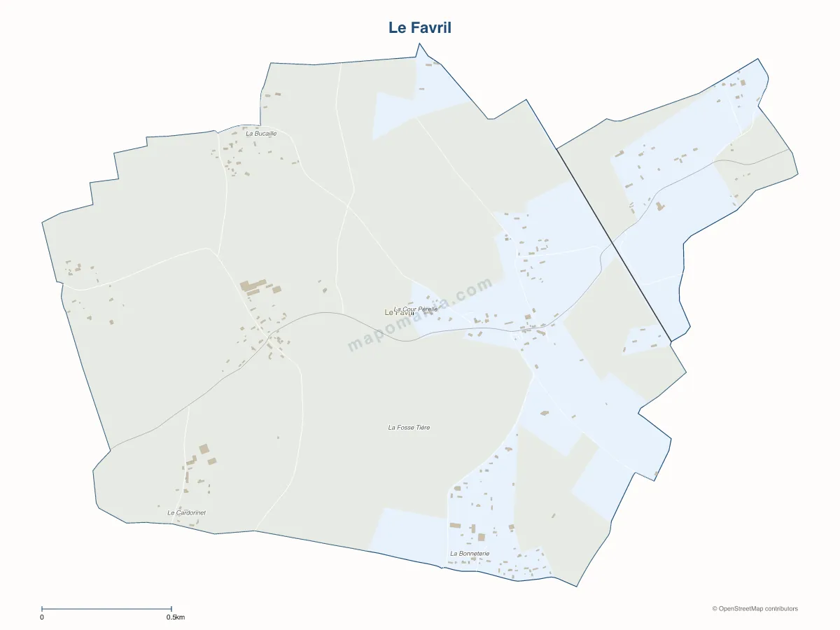 Carte de Le Favril à personnaliser
