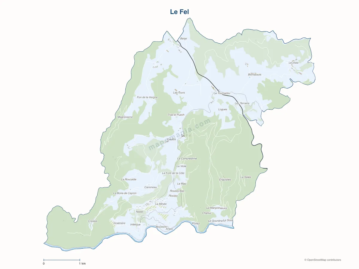 Carte de Le Fel à personnaliser