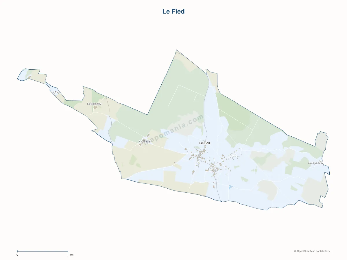 Carte de Le Fied à personnaliser