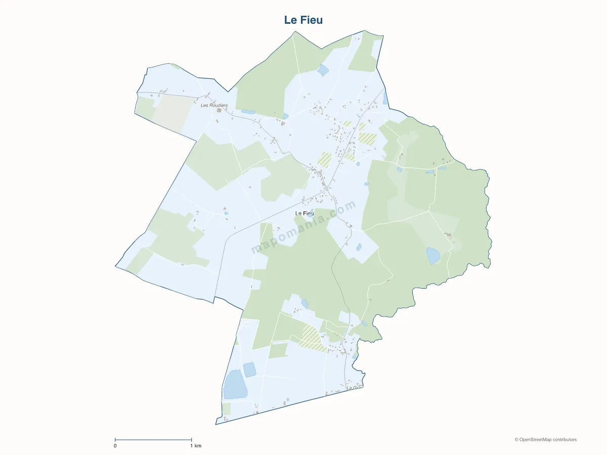 Carte de Le Fieu à personnaliser
