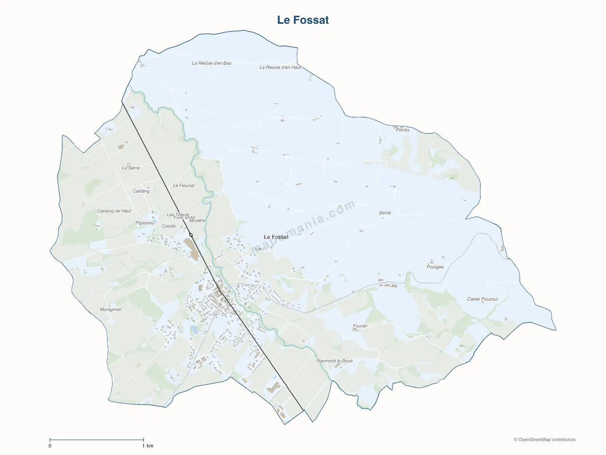 Carte de Le Fossat à personnaliser
