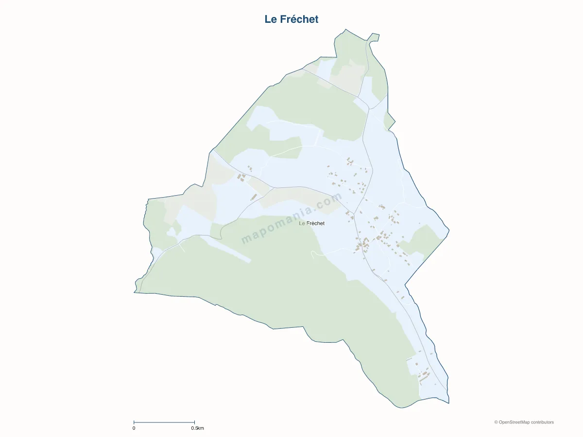Carte de Le Fréchet à personnaliser