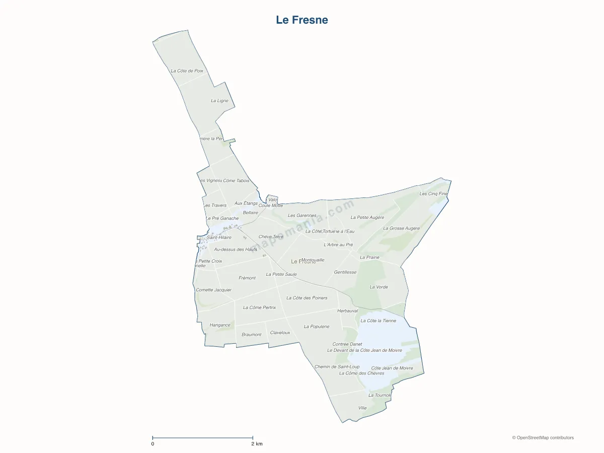Carte de Le Fresne à personnaliser
