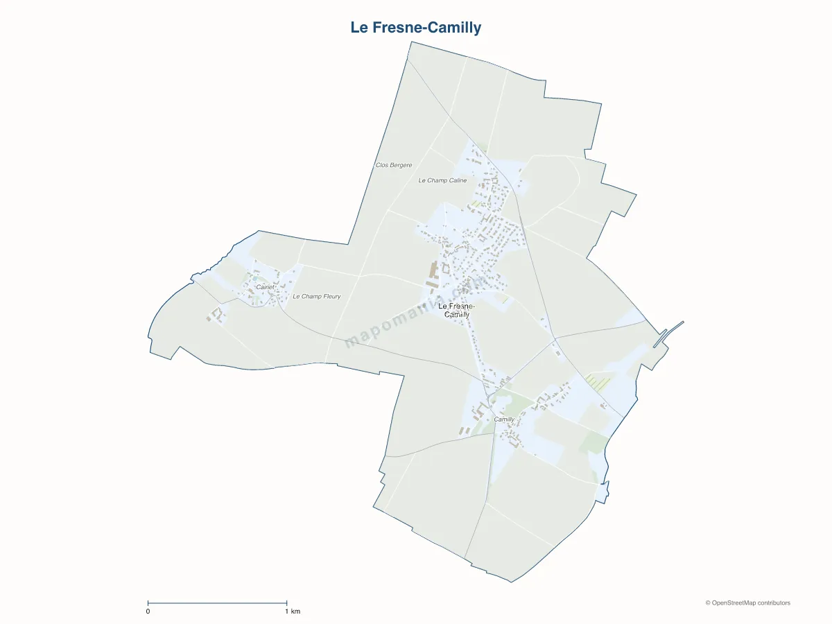 Carte de Le Fresne-Camilly à personnaliser