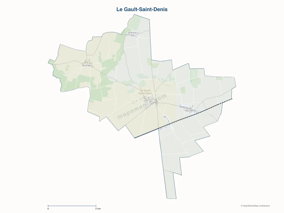 Carte de Le Gault-Saint-Denis à personnaliser