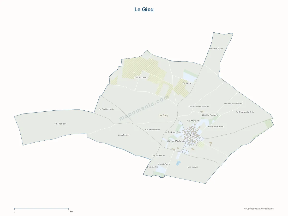 Carte de Le Gicq à personnaliser