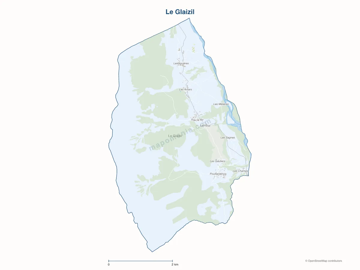 Carte de Le Glaizil à personnaliser