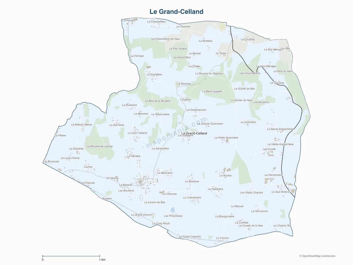 Carte de Le Grand-Celland à personnaliser