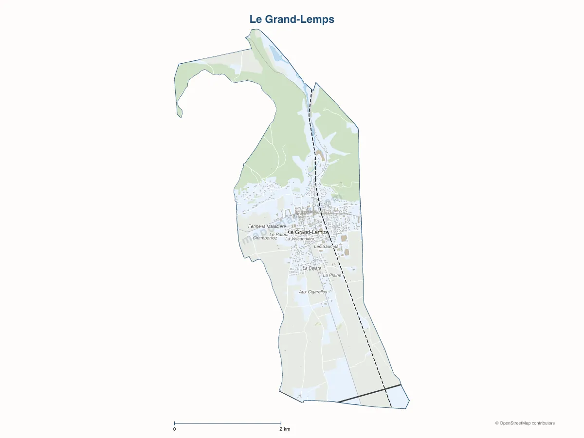 Carte de Le Grand-Lemps à personnaliser