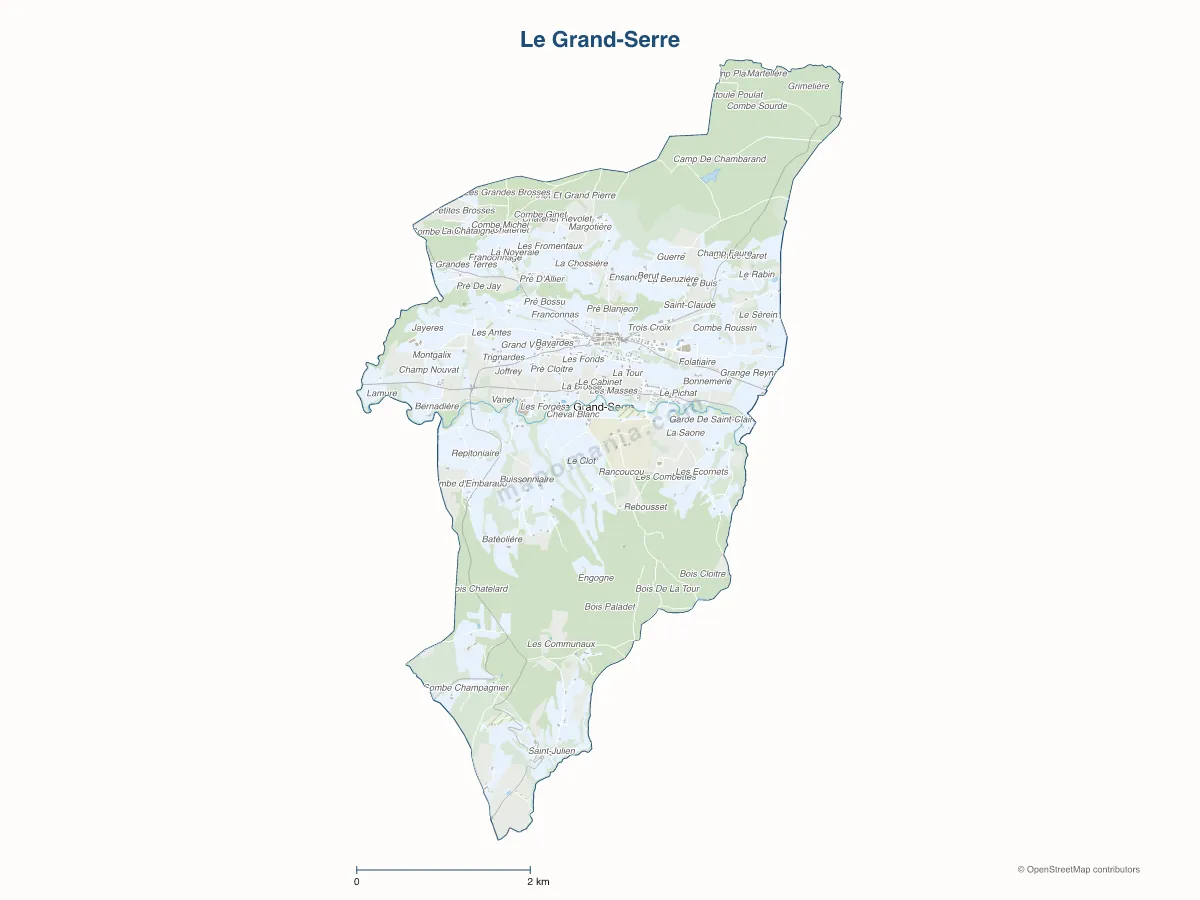 Carte de Le Grand-Serre à personnaliser