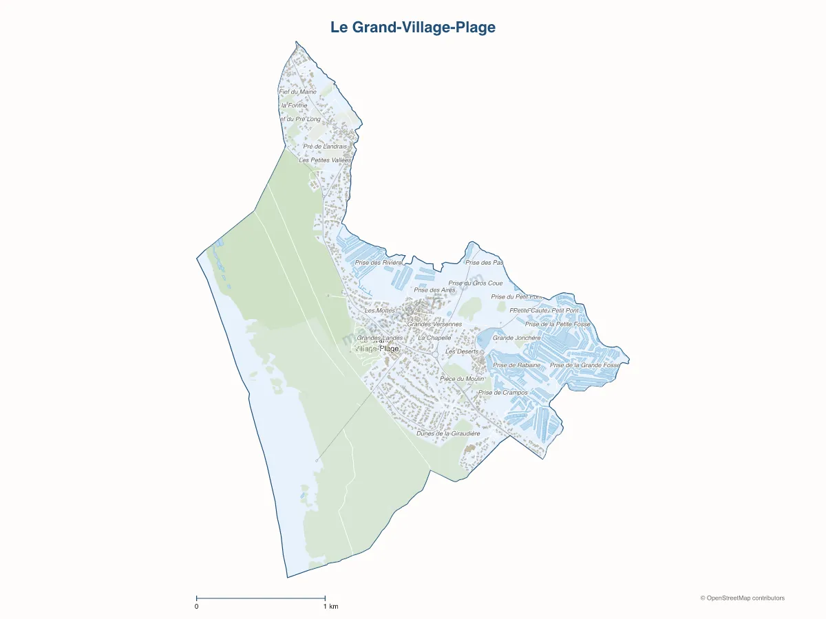 Carte de Le Grand-Village-Plage à personnaliser