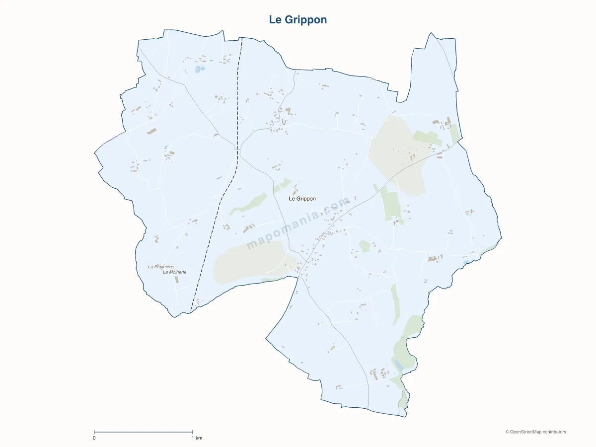 Carte de Le Grippon à personnaliser