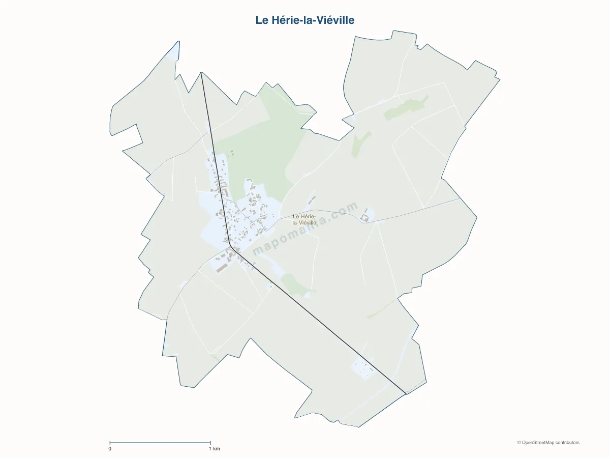 Carte de Le Hérie-la-Viéville à personnaliser