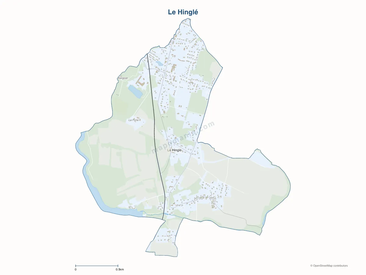 Carte de Le Hinglé à personnaliser