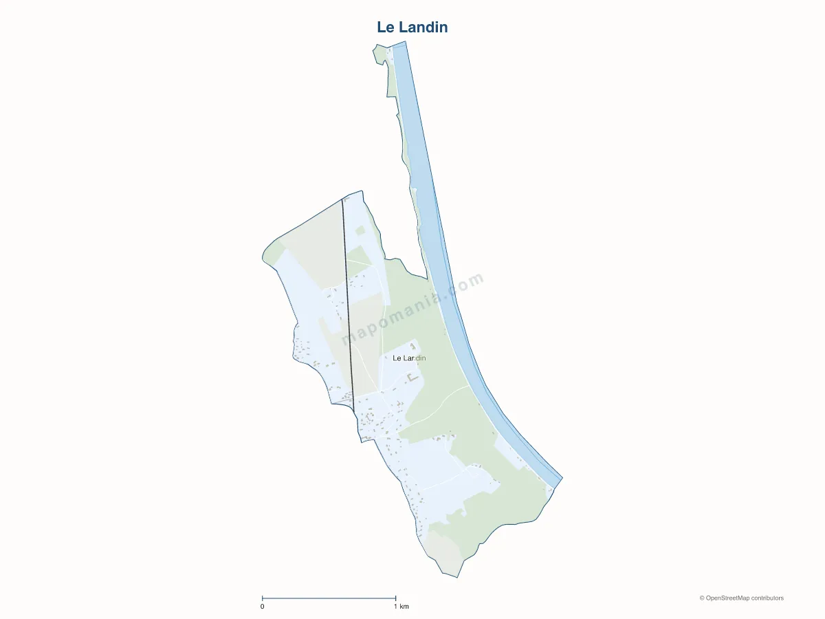 Carte de Le Landin à personnaliser