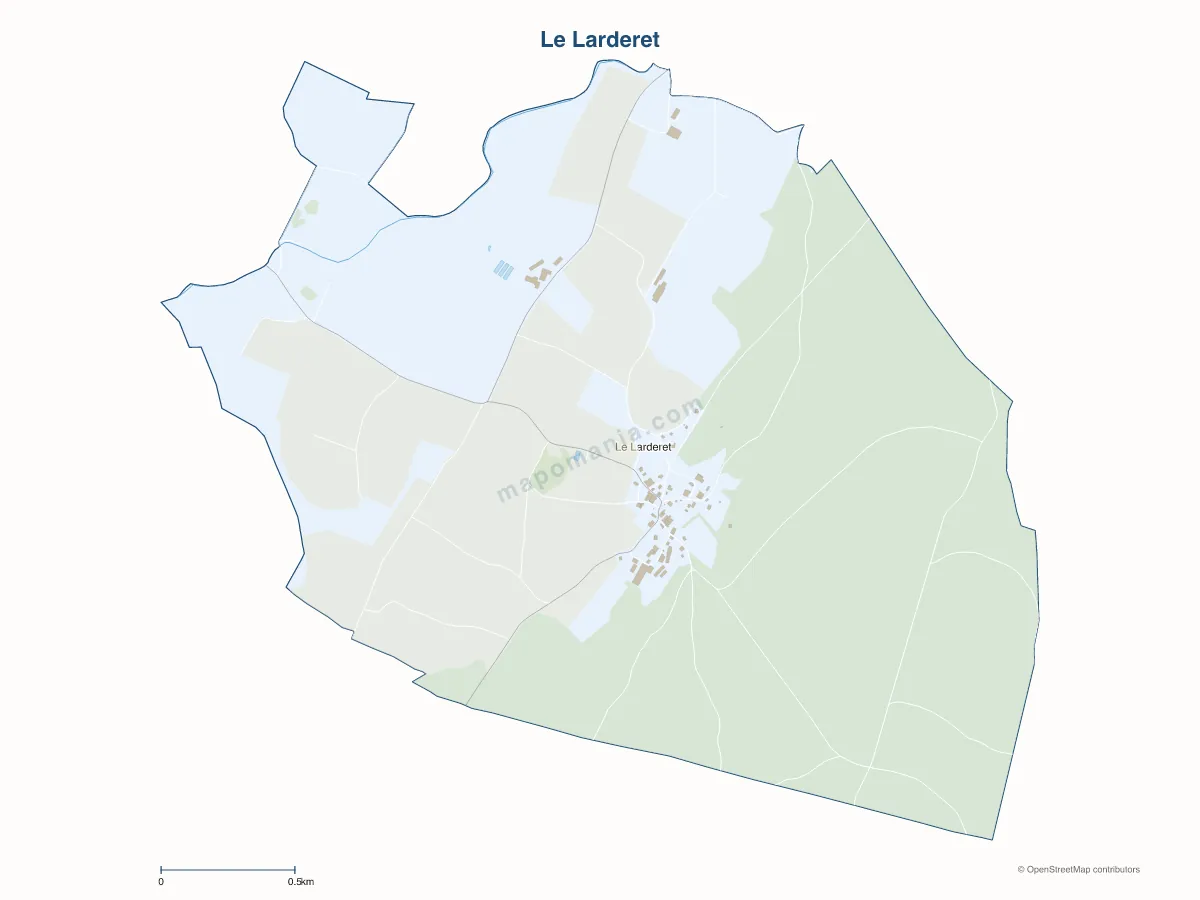 Carte de Le Larderet à personnaliser