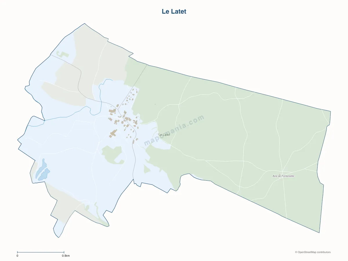 Carte de Le Latet à personnaliser