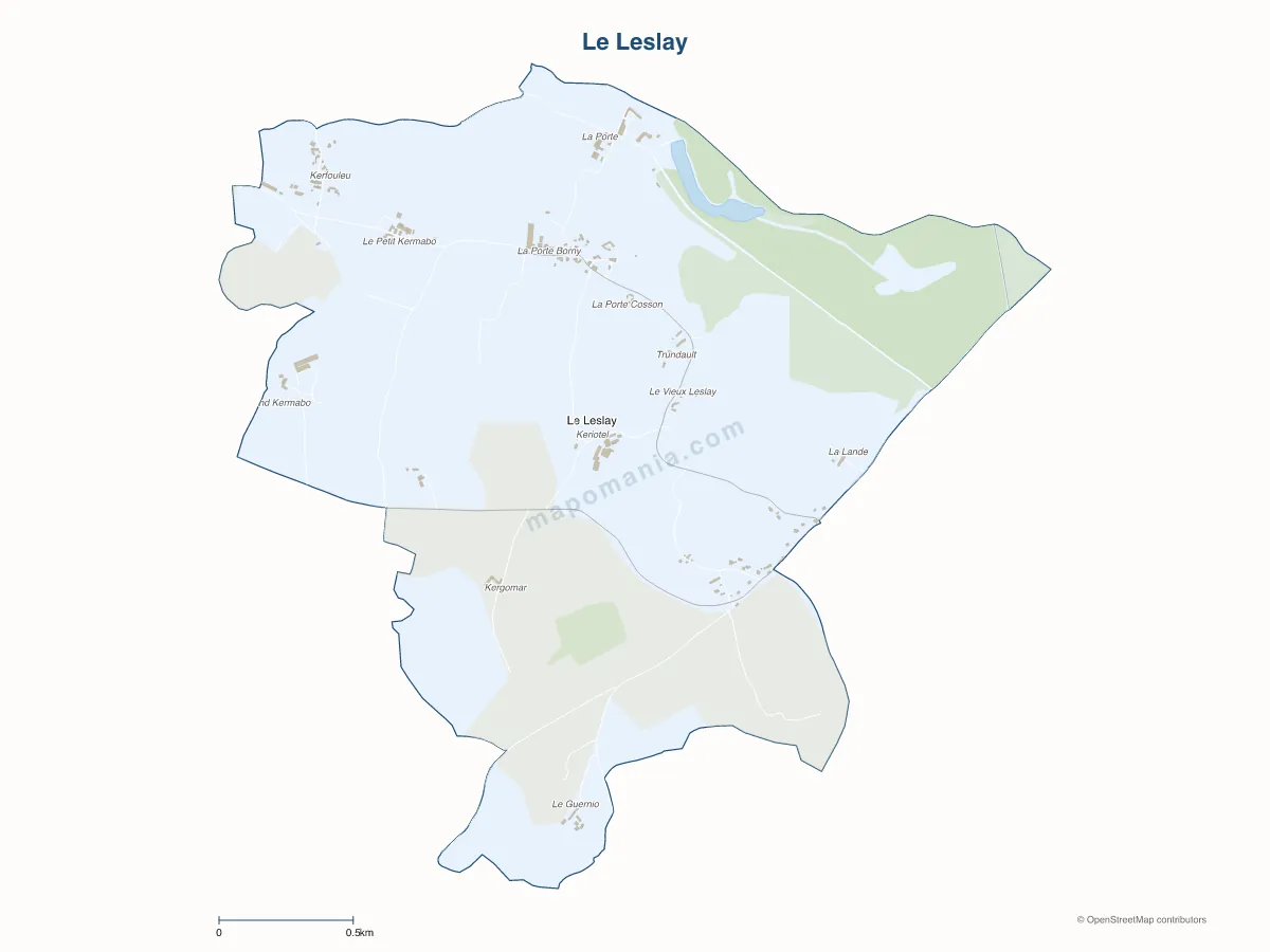 Carte de Le Leslay à personnaliser