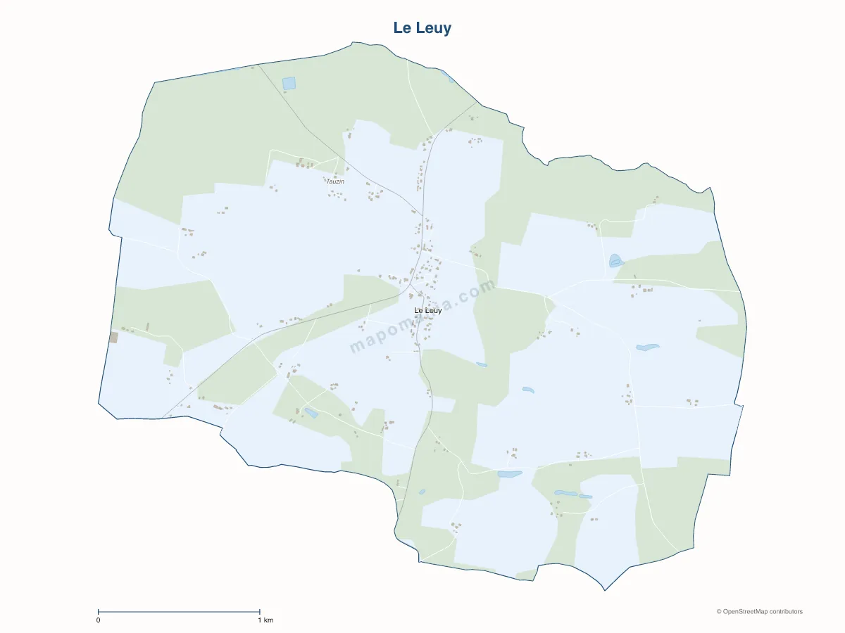 Carte de Le Leuy à personnaliser