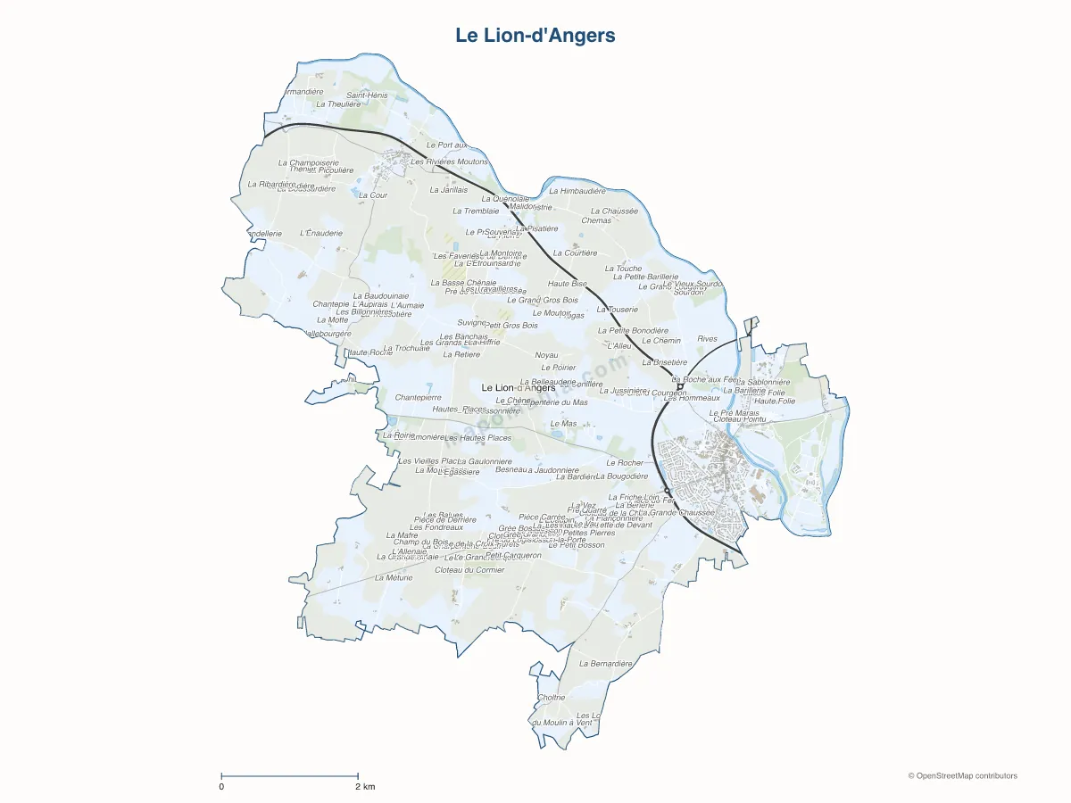 Carte de Le Lion-d'Angers à personnaliser