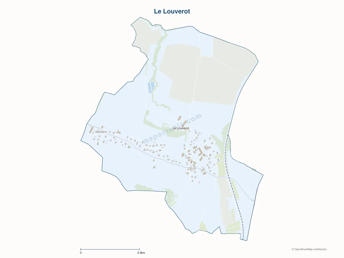 Carte de Le Louverot à personnaliser