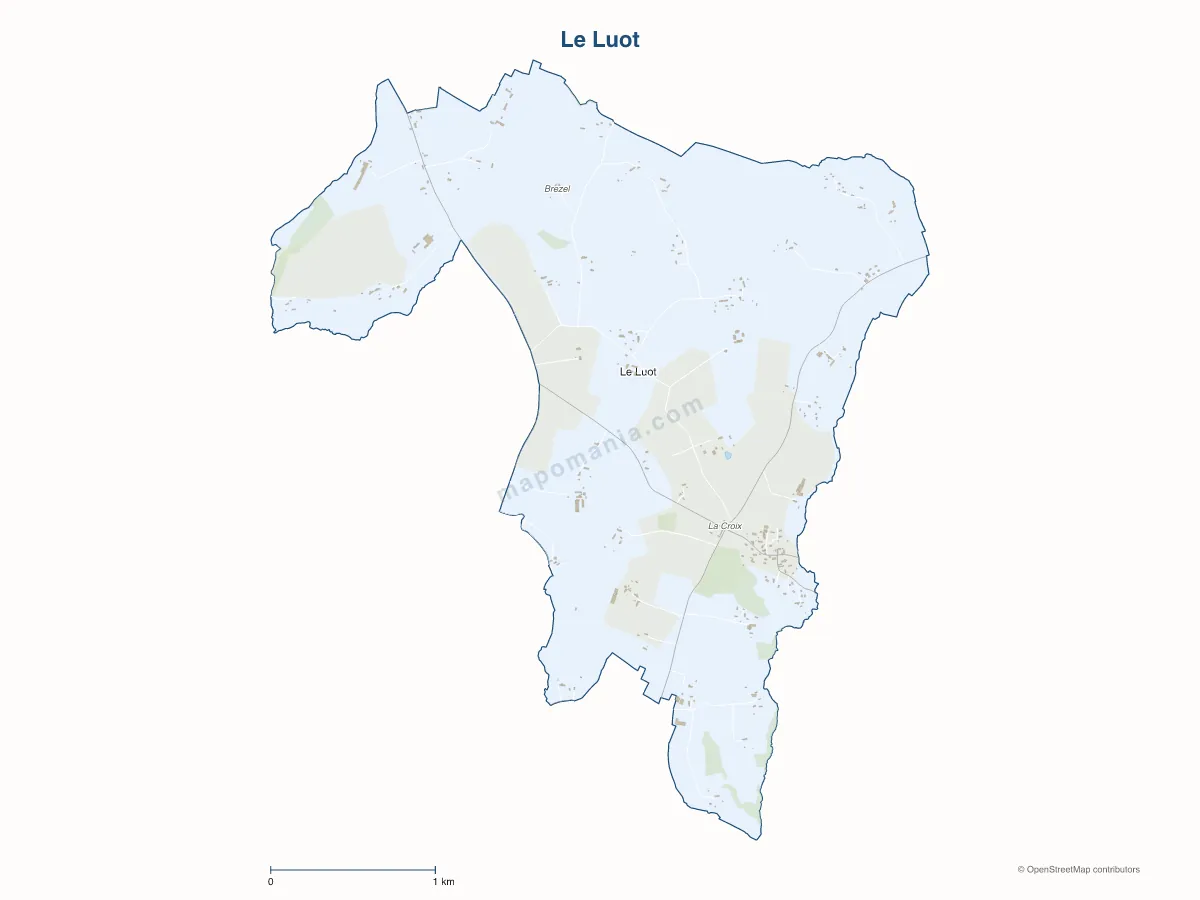 Carte de Le Luot à personnaliser