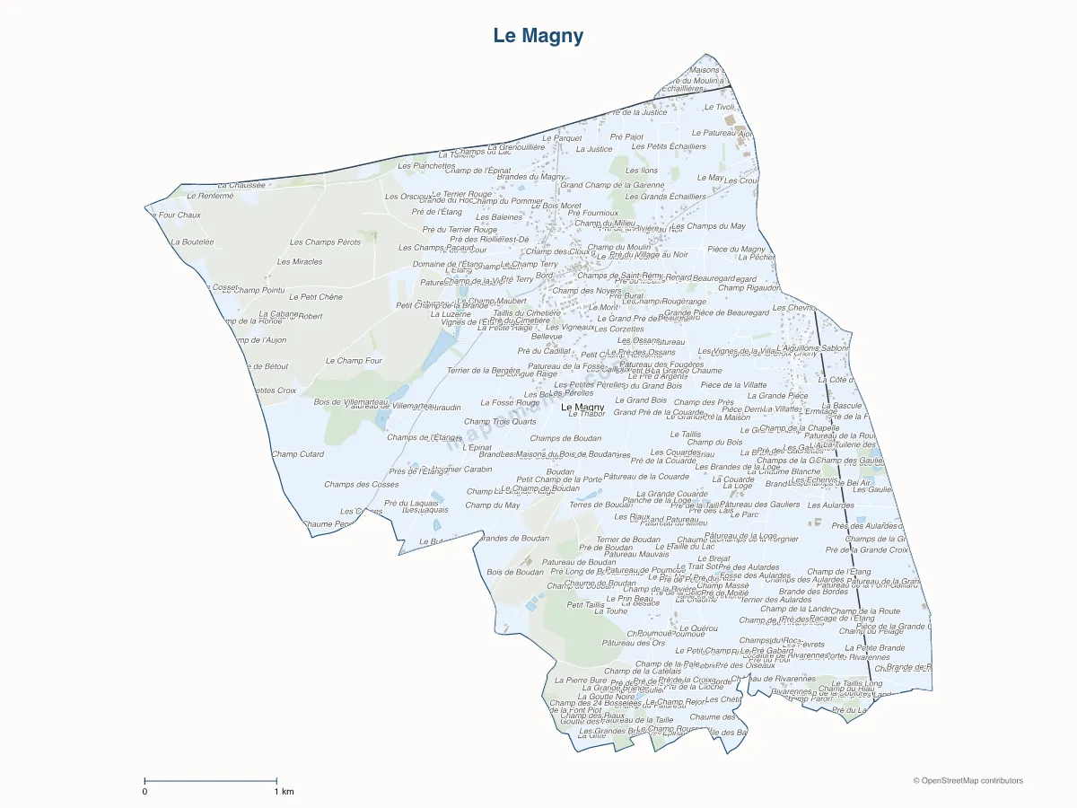 Carte de Le Magny à personnaliser