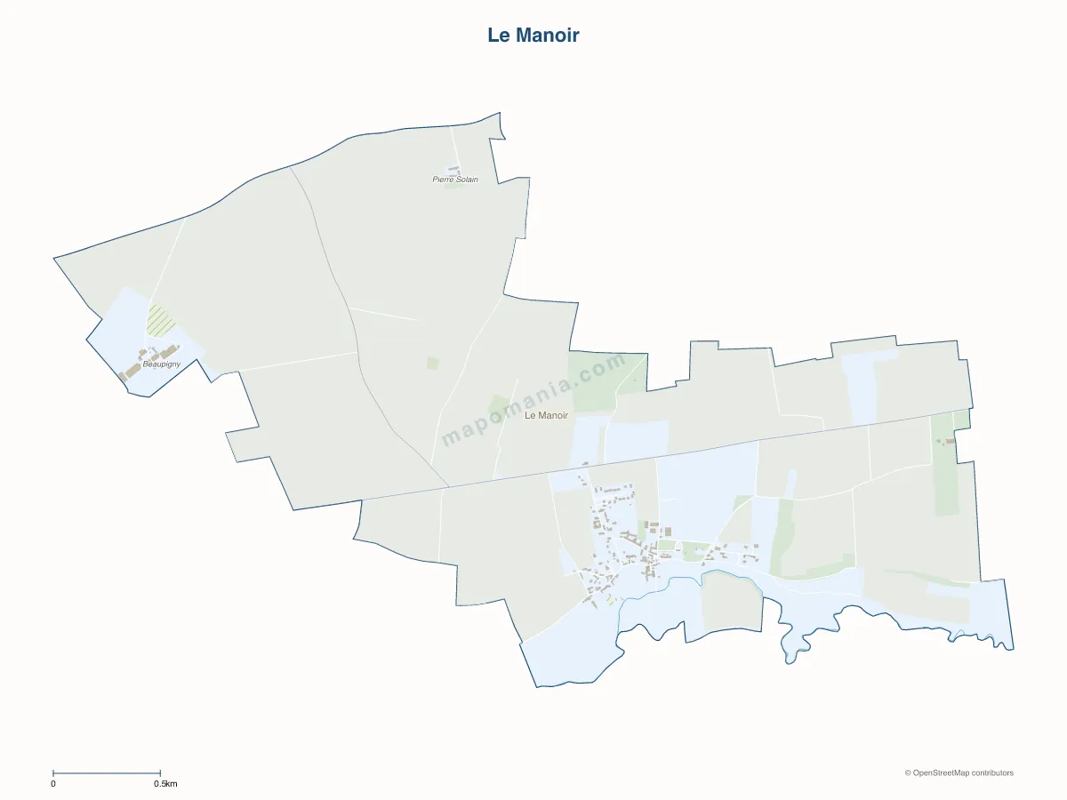 Carte de Le Manoir à personnaliser