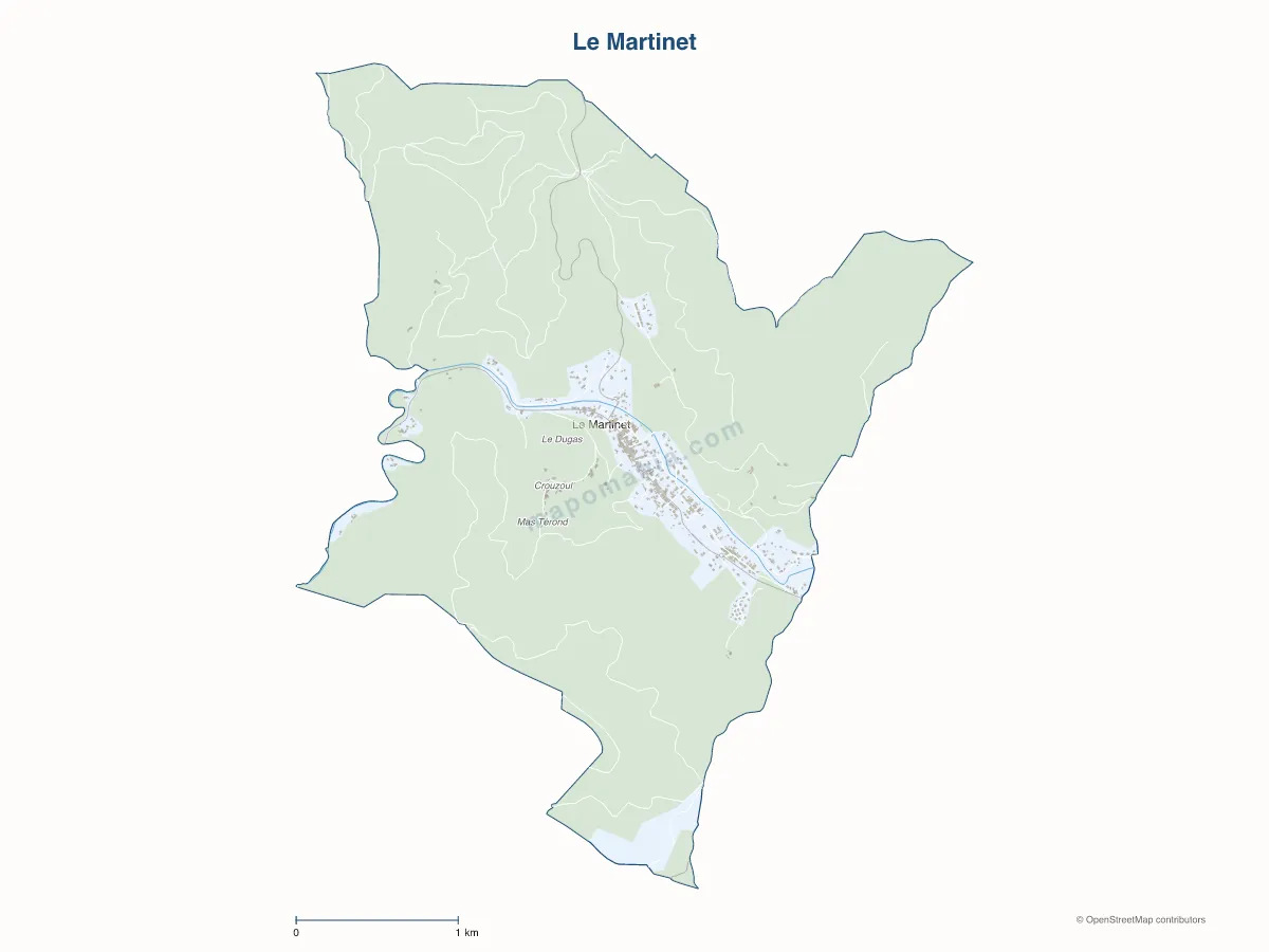 Carte de Le Martinet à personnaliser