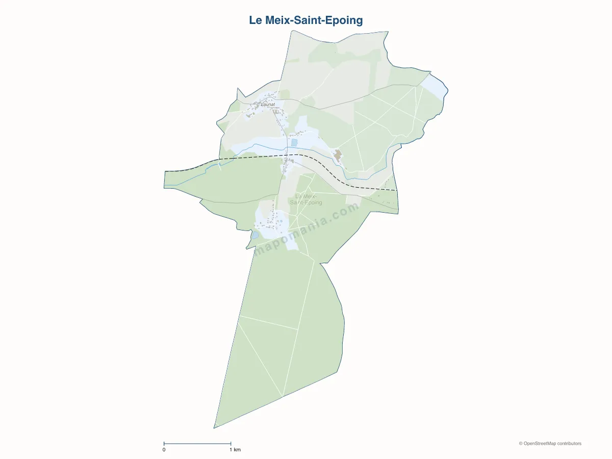 Carte de Le Meix-Saint-Epoing à personnaliser
