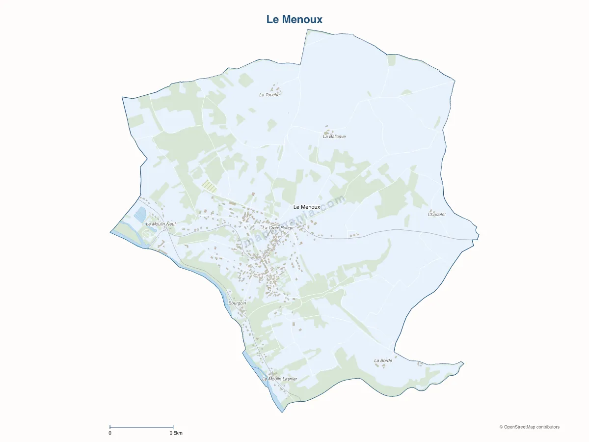 Carte de Le Menoux à personnaliser