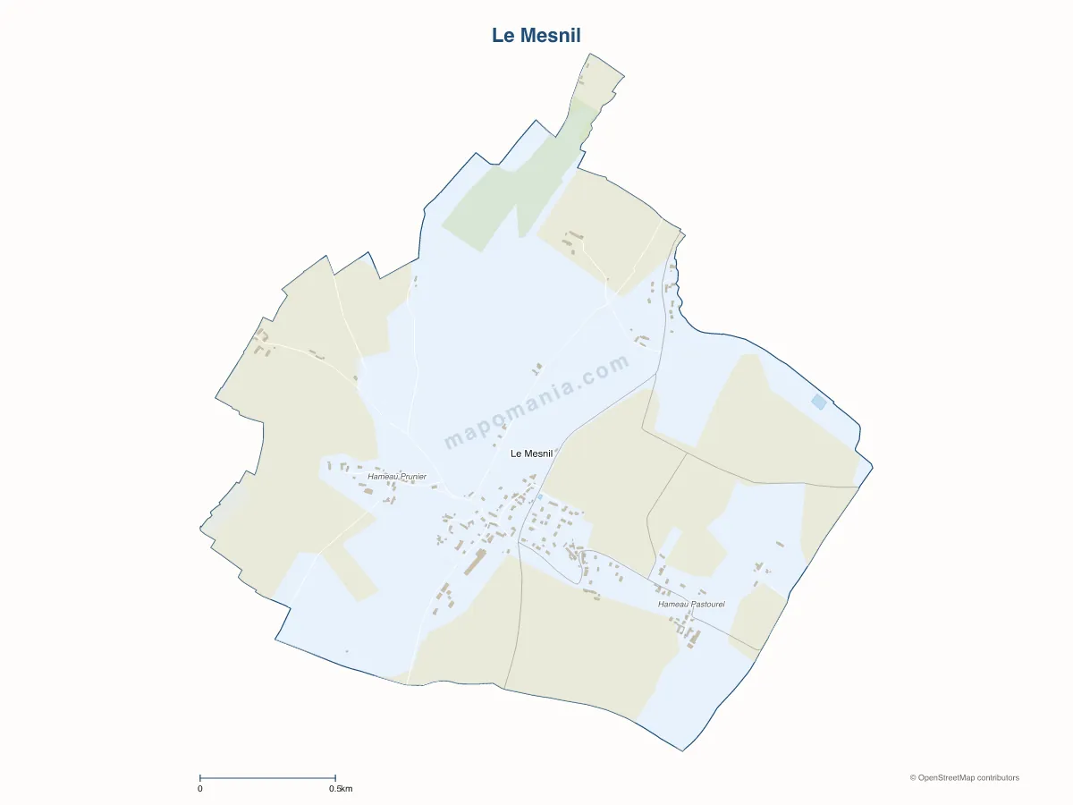 Carte de Le Mesnil à personnaliser