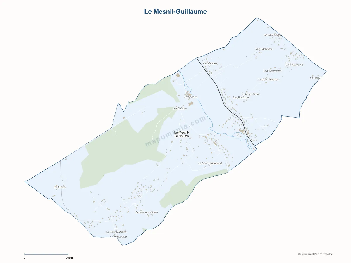 Carte de Le Mesnil-Guillaume à personnaliser