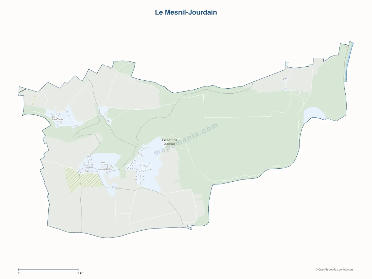 Carte de Le Mesnil-Jourdain à personnaliser