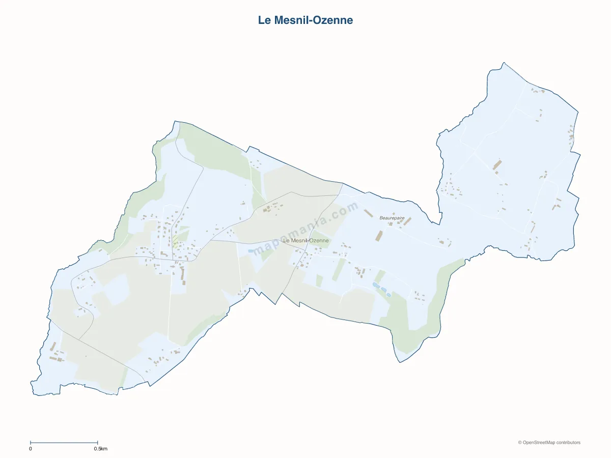 Carte de Le Mesnil-Ozenne à personnaliser