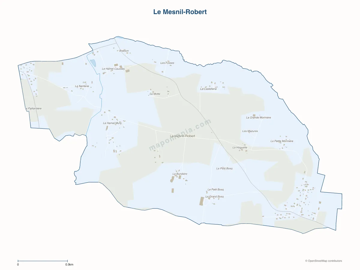 Carte de Le Mesnil-Robert à personnaliser