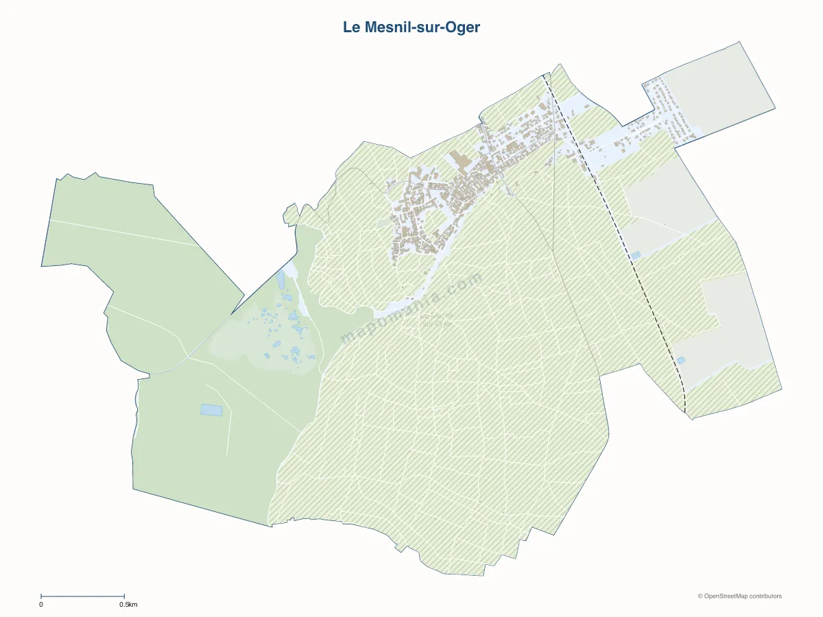 Carte de Le Mesnil-sur-Oger à personnaliser
